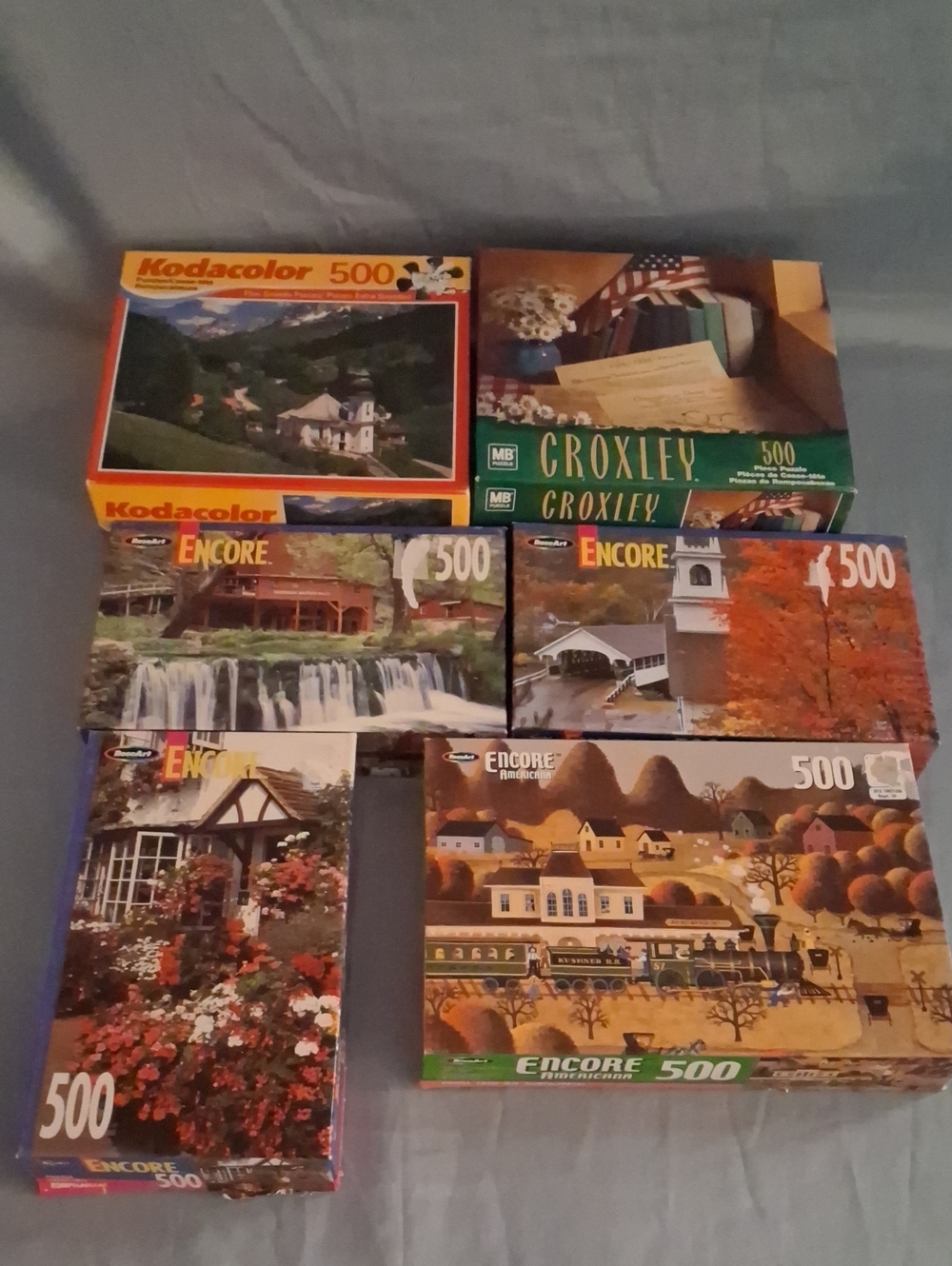 Puzzles Set of 6 Multicolor Scenic 500 Piece Puzzles Beautiful Puzzles